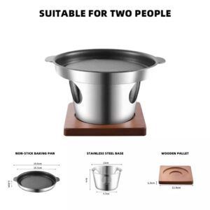 Japanese Style Outdoor Camping Alcohol Stove Yakiniku Stainless Steel Non-stic...