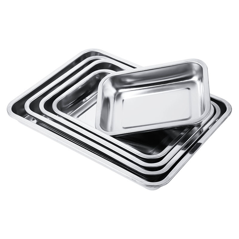 Wholesale Eco-Friendly Stainless Steel Square Rectangle Tray Dish for Buffet D...